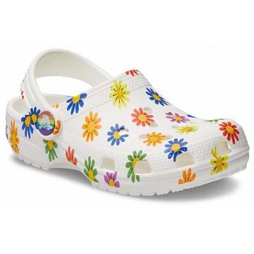 Crocs Classic Seasonal Print Klumpa Lány Fehér | HU 1520SGLO